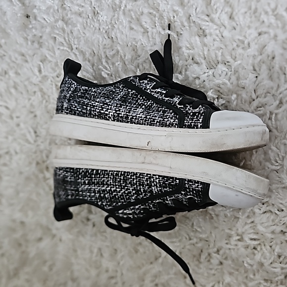 KATE SPADE Black White Tweed Sneakers Size 6 - Picture 7 of 15